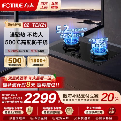 方太02-TEK21防干烧燃气灶