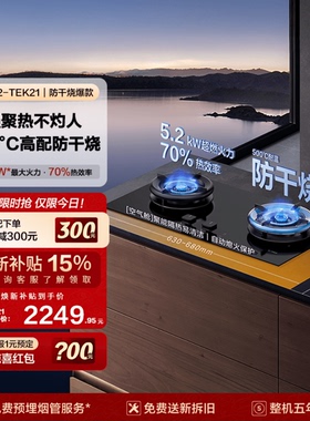 [空气舱新品]方太02-TEK21防干烧燃气灶煤气灶天然气家用双灶官方