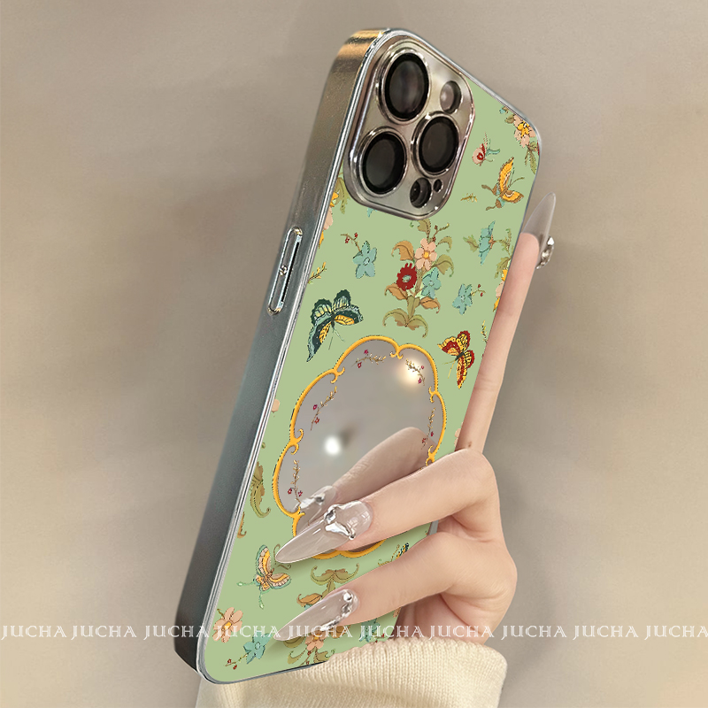 苹果16Pro/15Plus所有部包镜头超薄防摔壳，网红PORMAX蝴蝶镜面来袭✨