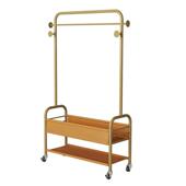 用可动置物衣帽架皮兜包包收纳挂衣架脏衣篓红家晾可移动置移衣架