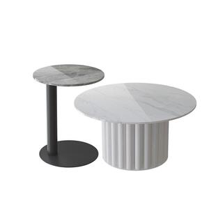 意式意轻奢现代简约圆茶几客组形合岩板小户型创高级感SJG-lmzc北