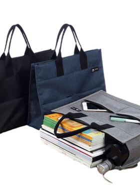 7001大容量书3拉链手提文件袋帆补习袋中小学生拎袋F布手提收