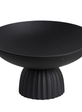 简约现代黑极简高样脚果盘摆件售楼色处板间家居桌JMD收面纳果盆