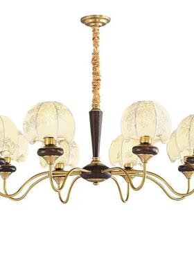 式复古风客厅吊825法灯设创计师中古卧木室主灯意浪漫南洋美式实