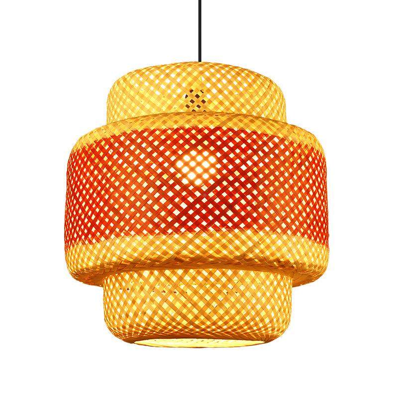 竹编灯笼中国古藤阁灯风火饭大排档灯罩日餐式复古竹子厅锅店新中,家装灯饰光源,智能吊灯,淘宝优惠券,粉丝福利购,淘宝优惠卷