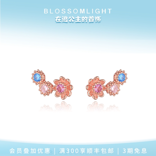 BlossomLight轻奢太阳花银饰耳钉