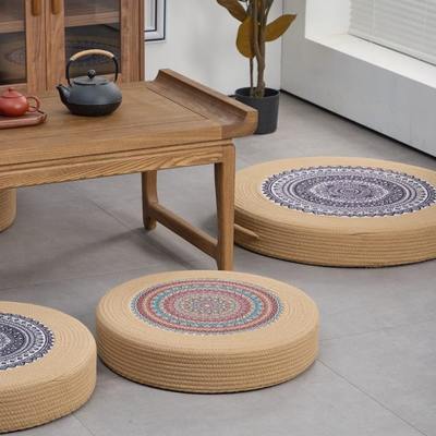 厂促民族风棉绳坐垫蒲团加厚坐墩座垫地上日式榻榻米禅修垫子飘窗