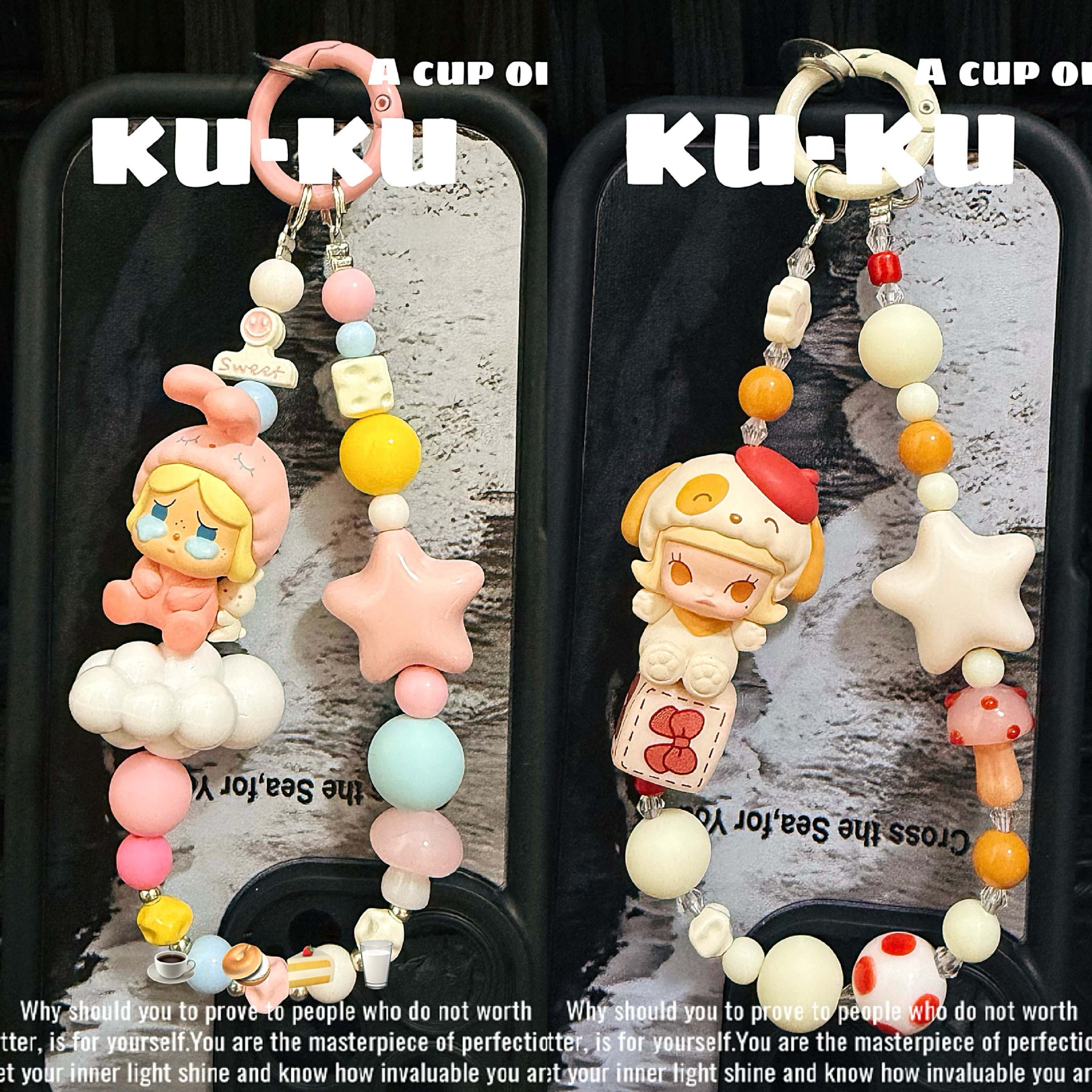 泡泡玛特睡衣派对多巴胺手机链