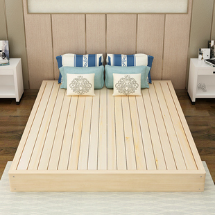 木板床硬板床垫排骨架1.5榻榻米双人1.8床架子护腰脊椎地台床定制