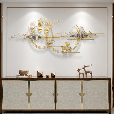 新中式江山大业招财轻奢客厅沙发背景墙饰壁饰卧室创意墙面大挂件