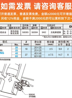 X轴手动位移滑台XKNG20/XKNG25/XKNG40/XKNG60简易压紧丝杆型组件