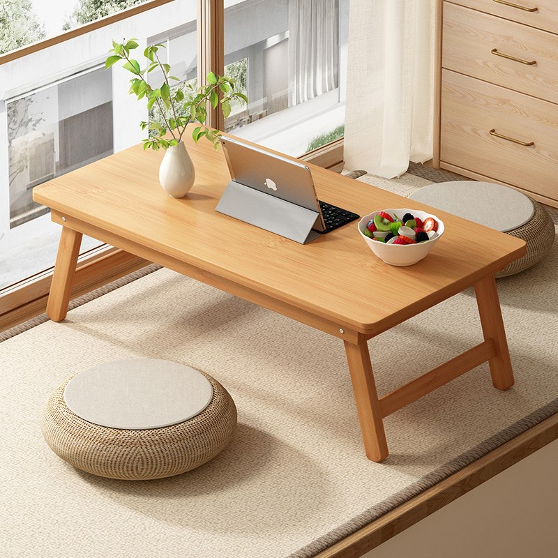 可折叠桌床上电脑桌飘窗小桌子榻榻米卧室宿N舍懒人桌矮桌家用炕