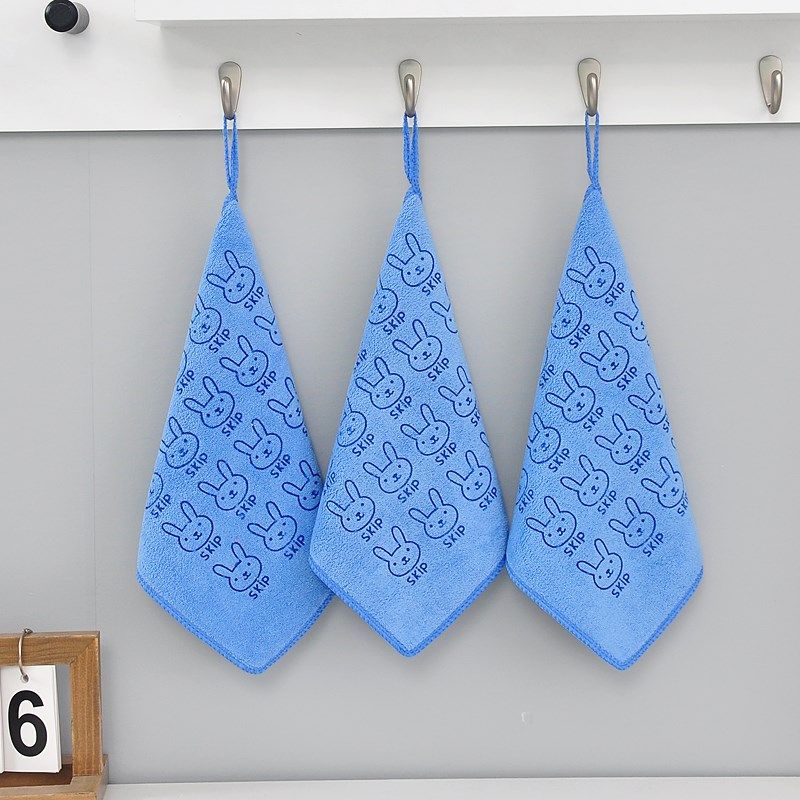 10条装儿童宝宝小毛巾批 发四方巾吸水幼儿园挂式新生婴儿擦手巾