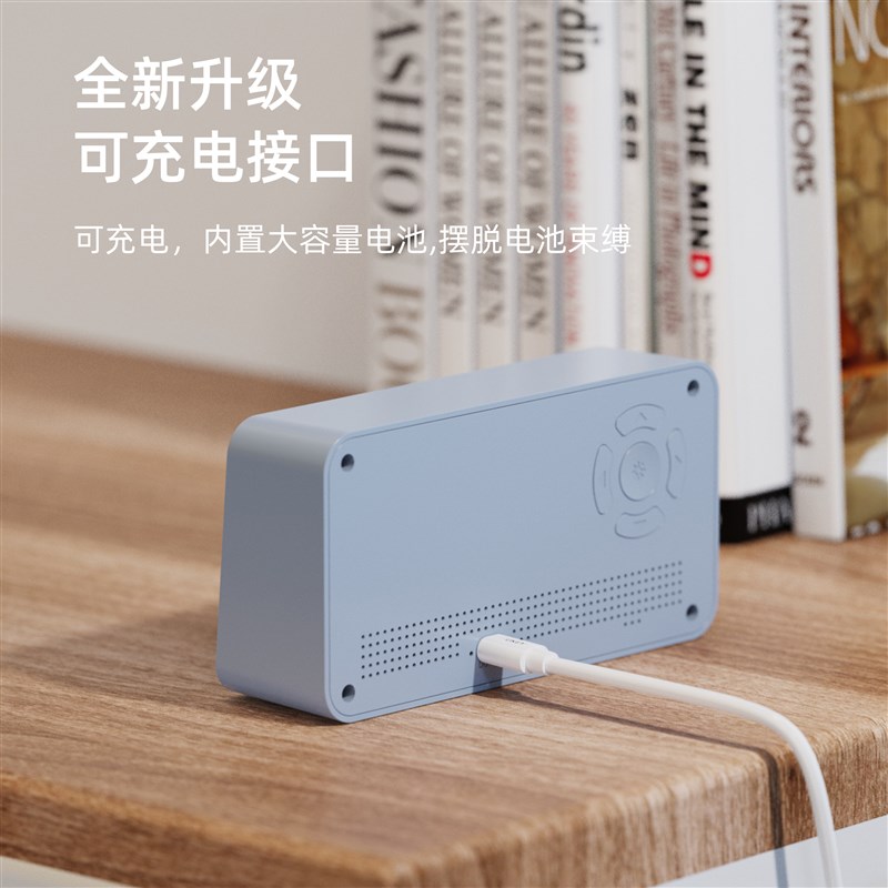 2024新款触摸震动小闹钟uusb充电多功能宿舍大音量学生闹钟计时器