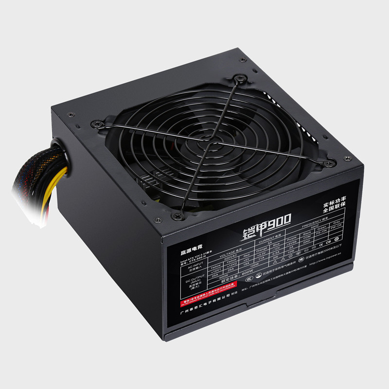 赢派台式电脑电源Xk99 X79双路CPU主板电源额定600W静音风扇主动