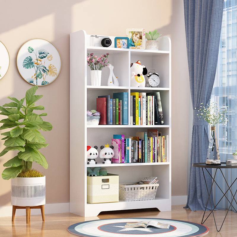 简约现代学生落地置物架书柜环保实木儿童书架收纳柜家用储物柜子