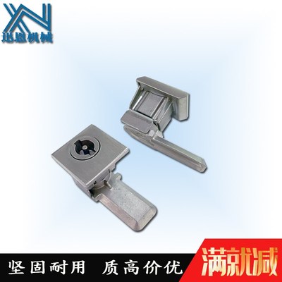 304不锈钢MS813一字工业配电柜电箱四方型转舌锁带钥匙木门柜门锁