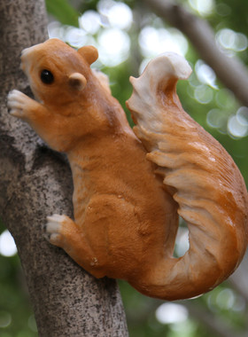 花园庭院装饰仿真小松鼠摆件树脂动物雕塑户外园林景观别墅