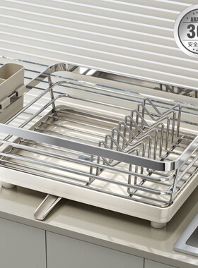 304不锈钢置物架厨房碗筷沥水篮碗盘沥水架杯架碗碟架水槽收纳架