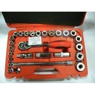 JETECH 上海捷科 SK1/2-27SP 27件套公制组套套筒工具 8-32MM