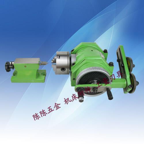 环球+上海分度头工作台F11-80A 100A 125 160 200A 带卡盘挂轮尾