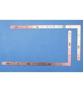 日本SHINWA亲和测量工具，曲尺15*30cm 亲和曲尺12114