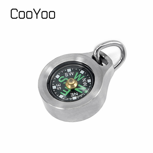 CooYoo CPS1钛合金/铜迷你指南针户外指北针罗盘便携野营夜光