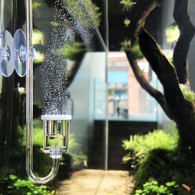 二氧化碳细化器水草鱼缸透明计泡器外置扩散器CO2钢瓶超细雾化器