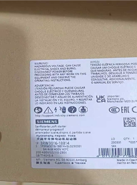 /3RW3016-1BB14电动机~议价