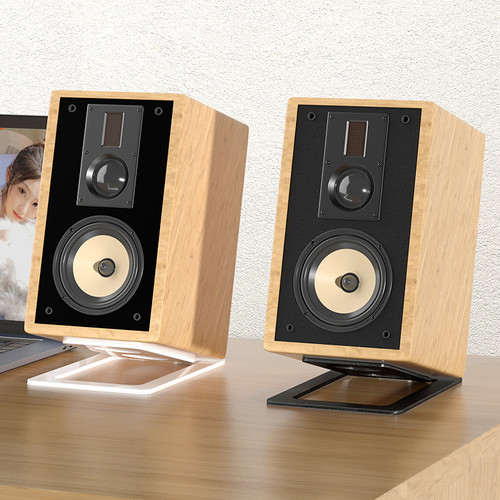 桌面音响支架15度电脑HIFI音箱放置架4MM厚度环绕书架箱底座架子