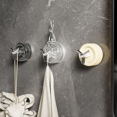 迷你小吸盘挂钩固定器真空旋转强力承重粘胶免打孔粘钩痕卫生间