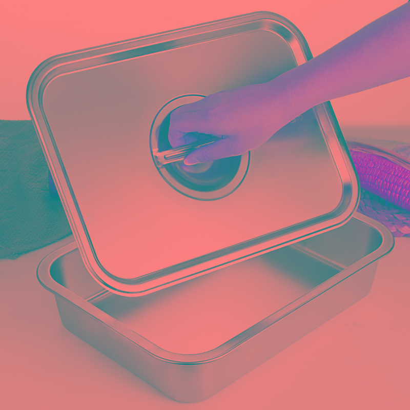 带盖特厚不锈钢长方形托盘平底盘商用加深菜盆方盘烧烤盘加厚方盆