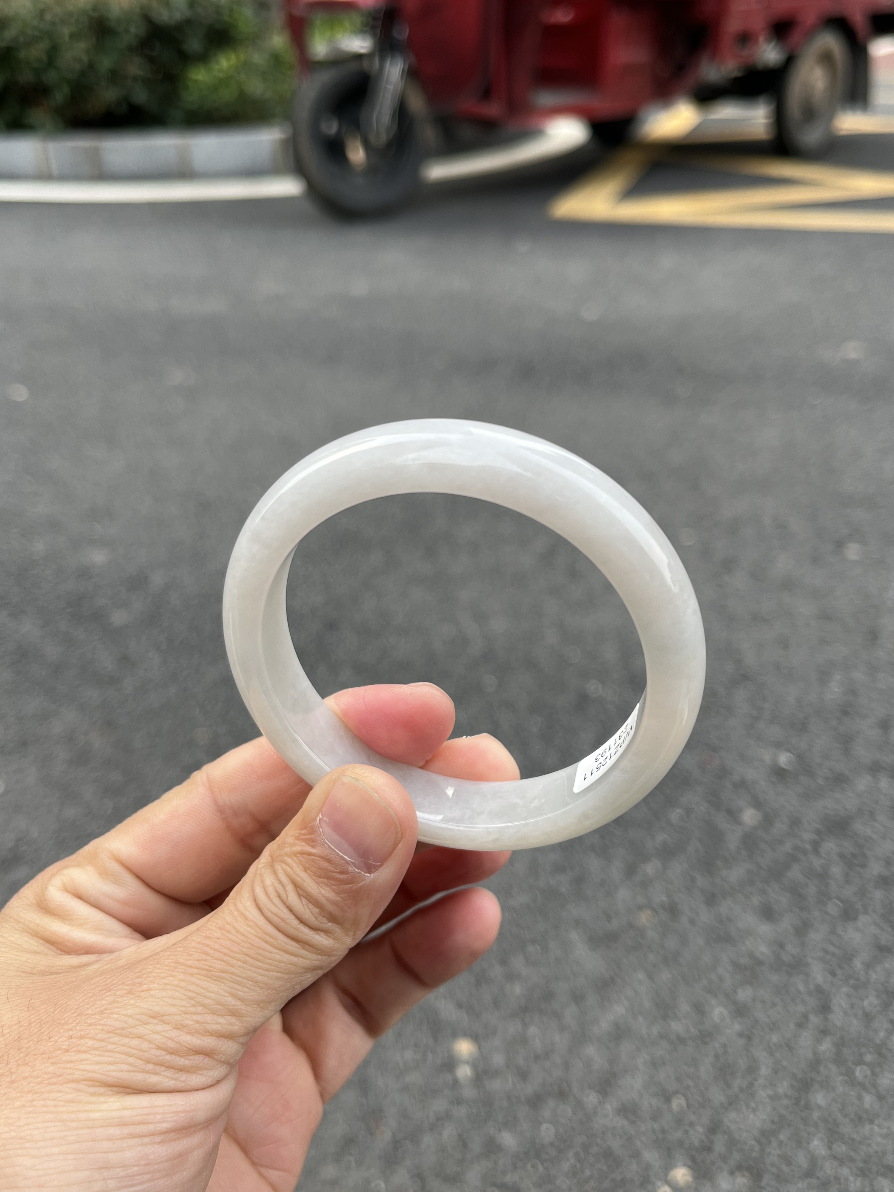 1123-1193天然A货翡翠手镯59-13-8水润干净有纹