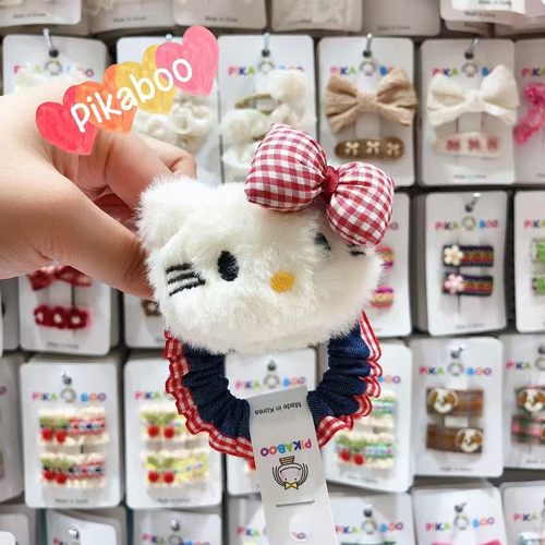 毛绒Kitty猫儿童发圈Pikaboo可爱