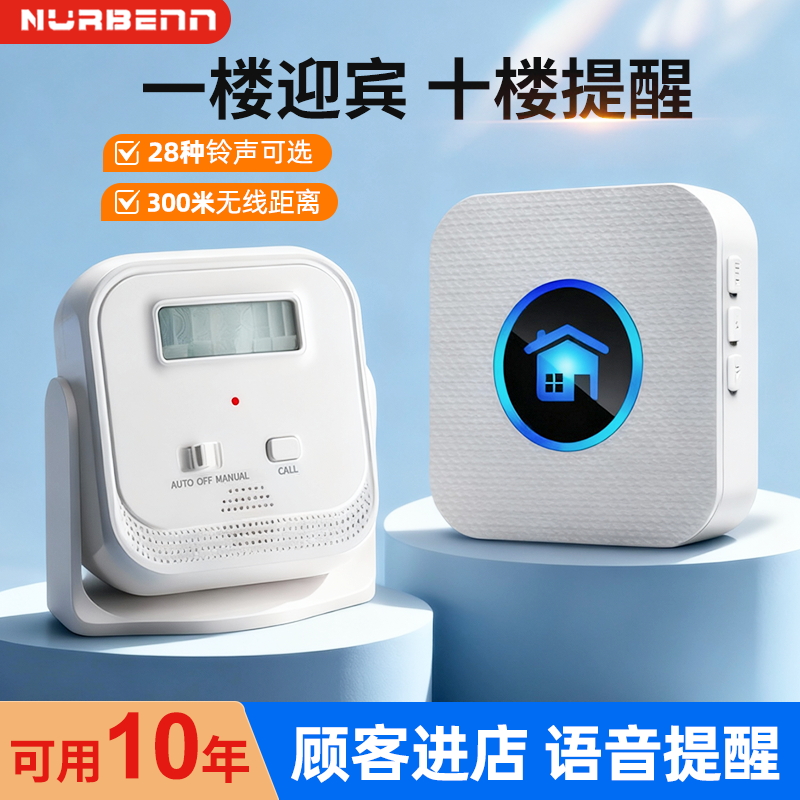 门口欢迎光临感应器分体式感应门