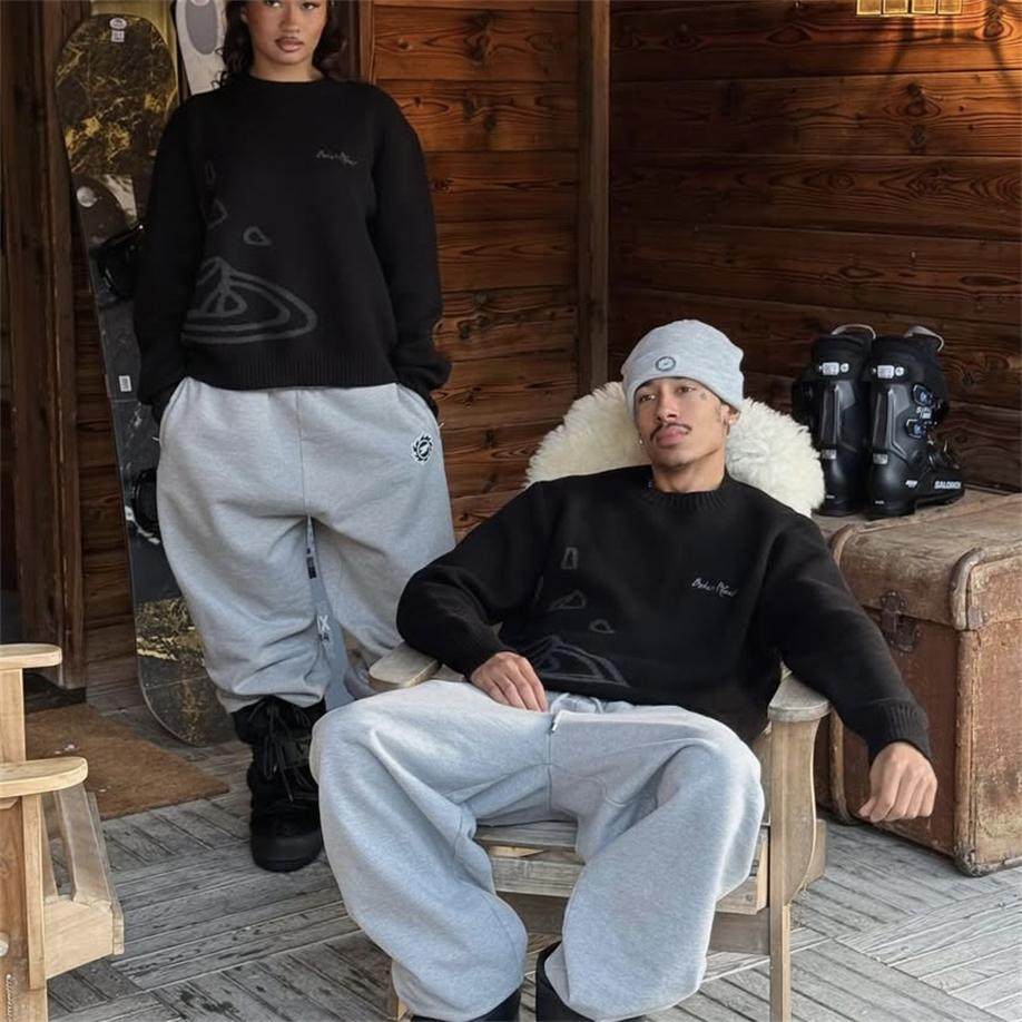 BrokenPlanet百搭字母印花毛衣