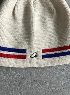 Corteiz 秋冬季男女时尚流行中间刺绣白蓝红色针织冷帽潮流高品质