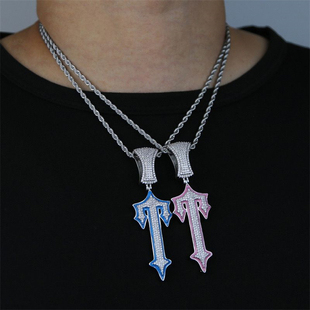 Trapstar Fashion Necklace 新款时尚T字 痞帅潮牌项链