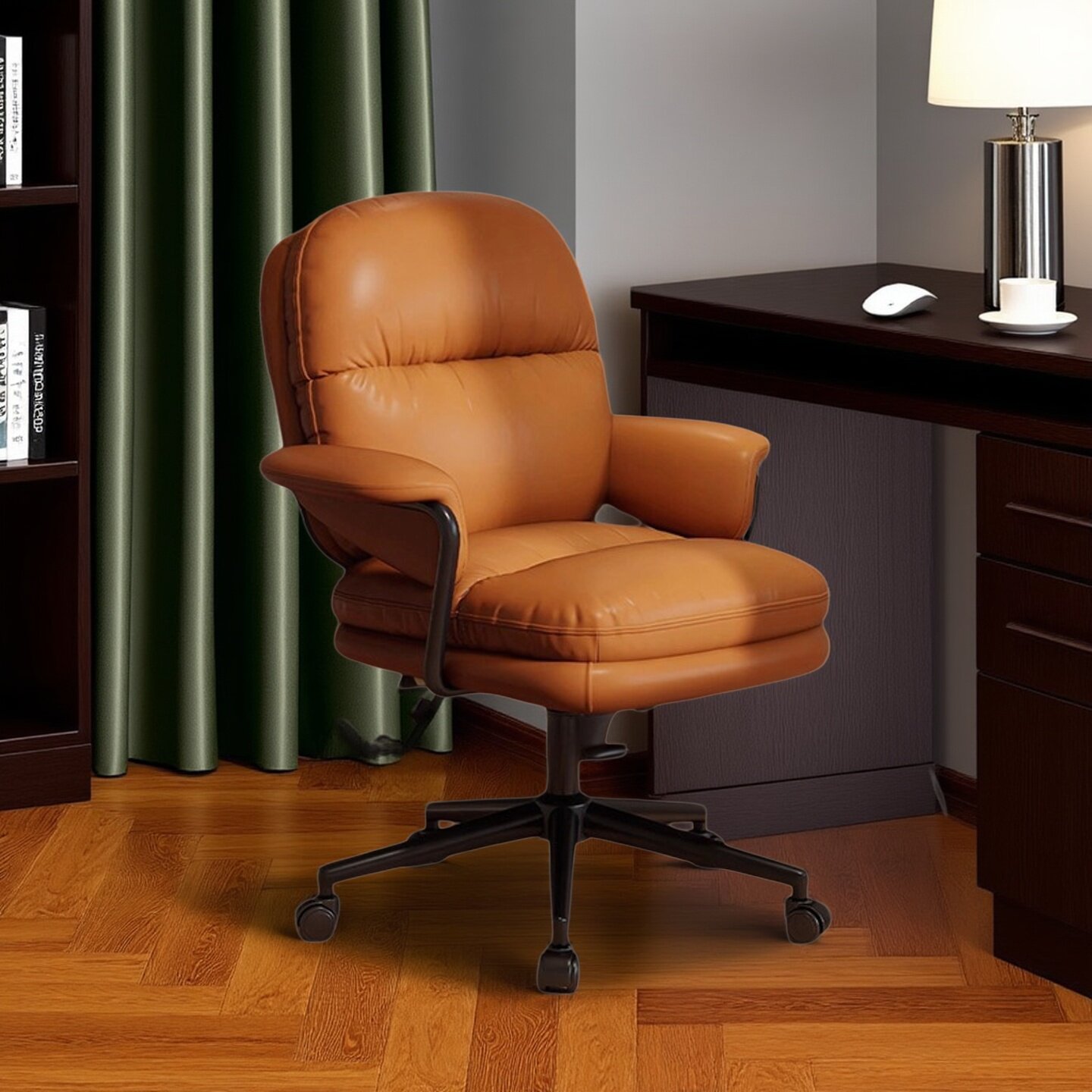 真皮电脑椅沙发椅家用升降旋转椅