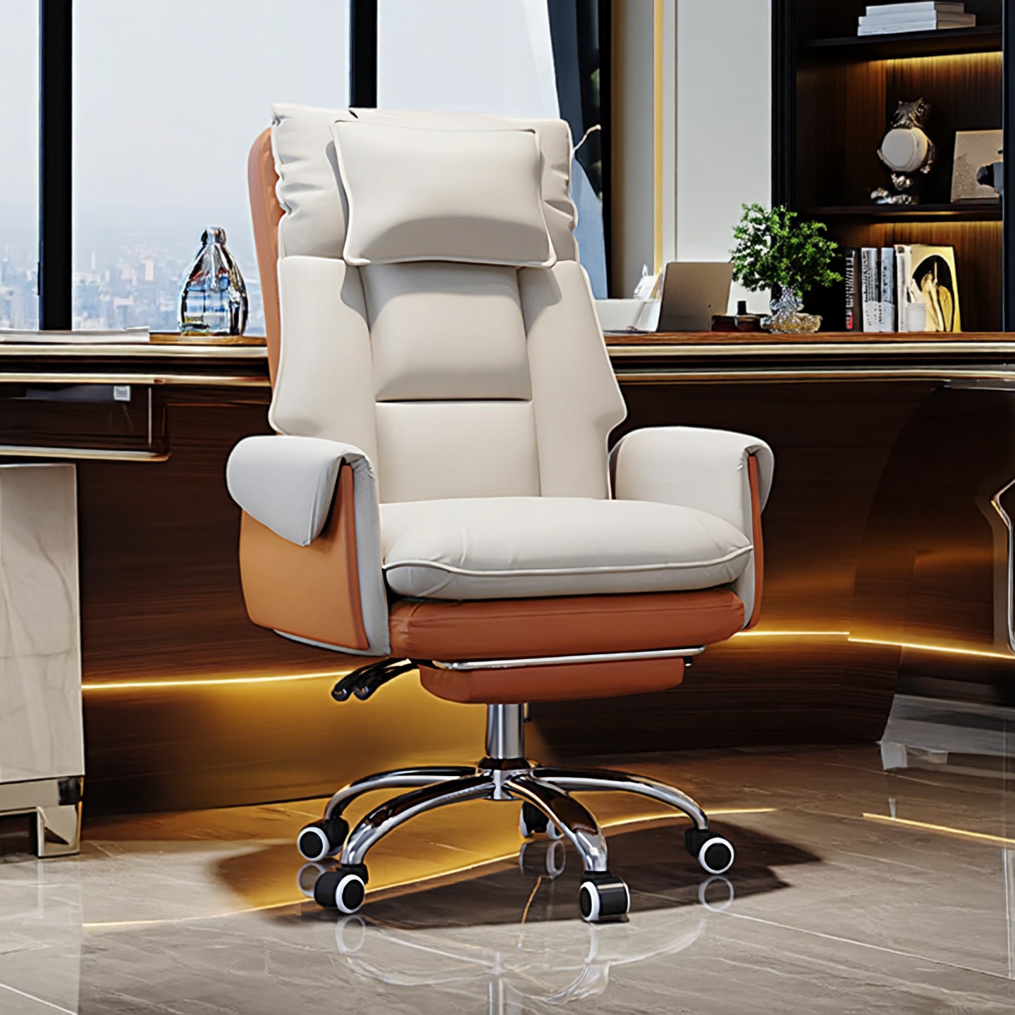 老板椅子办公椅可躺椅真皮沙发椅