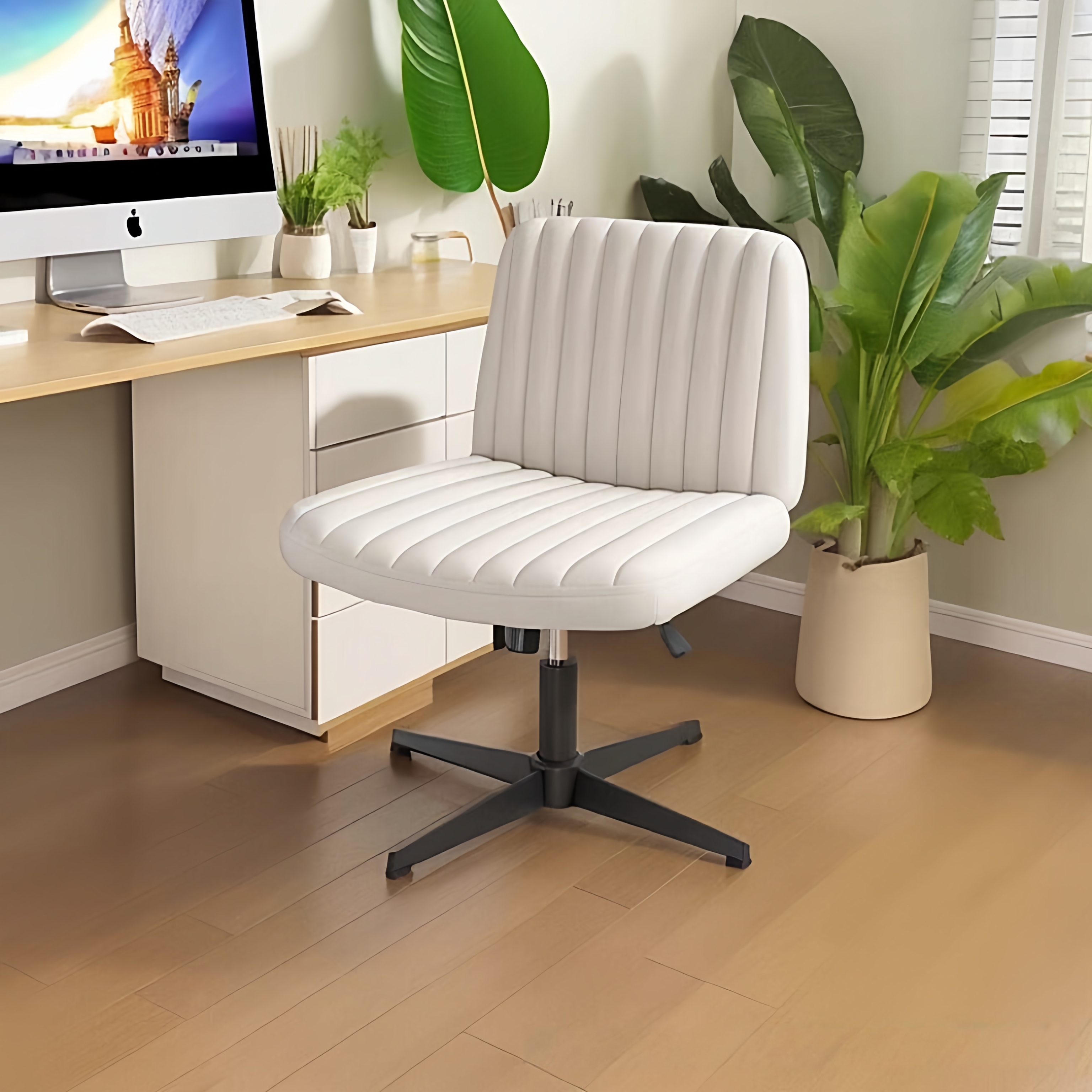 奶油风化妆梳妆椅家用休闲沙发椅