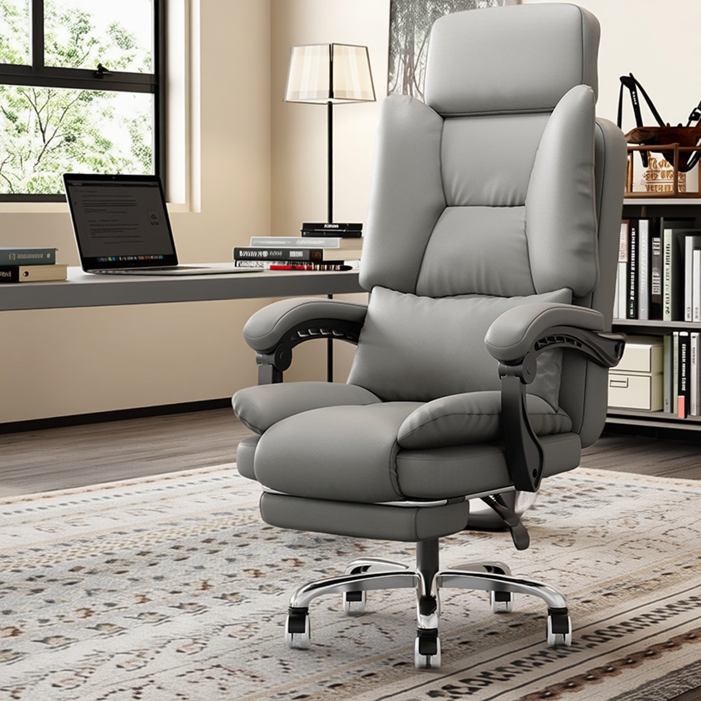 老板椅子办公椅真皮可躺椅午睡舒适久坐轻奢大体重升降旋转沙发椅