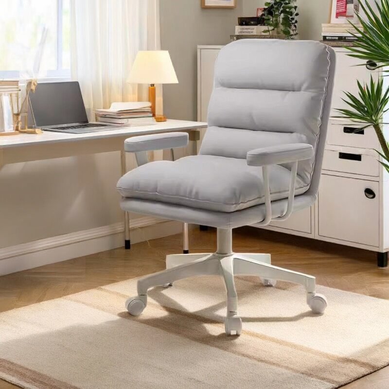 真皮电脑沙发椅复古书桌写字椅子