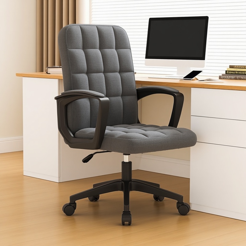 简约办公室椅扶手简约靠背电脑椅