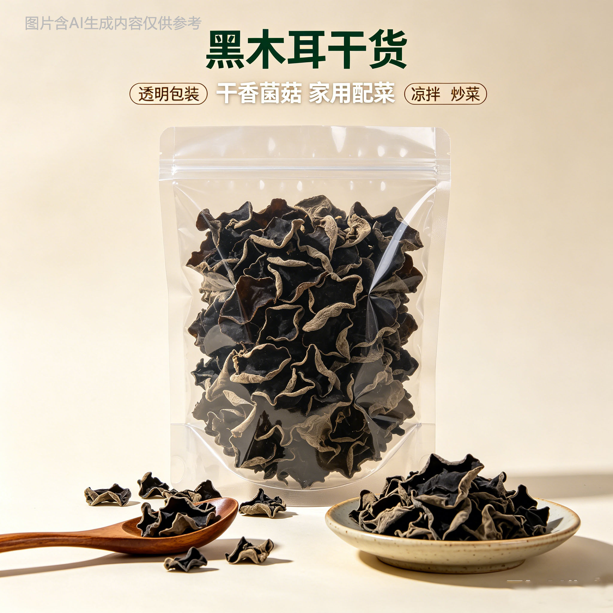 头茬白背毛木耳散装干货大黑木耳