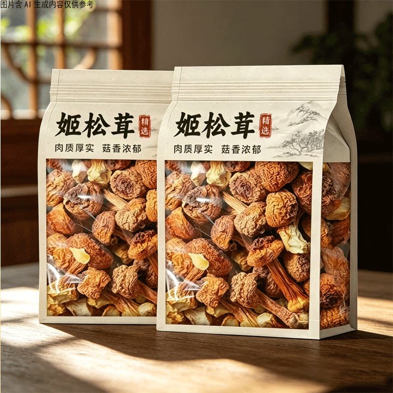 姬松茸干货肉质厚实精选大菇本色足干浓香家用炖汤送长辈菌菇干货