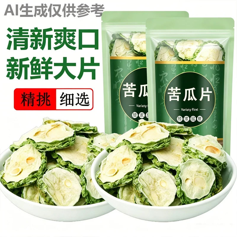 精挑细选原味苦瓜片干货爽口