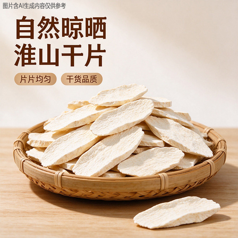 新货淮山干片干货农家精细筛选传统晾晒新鲜淮山山药片袋装批发