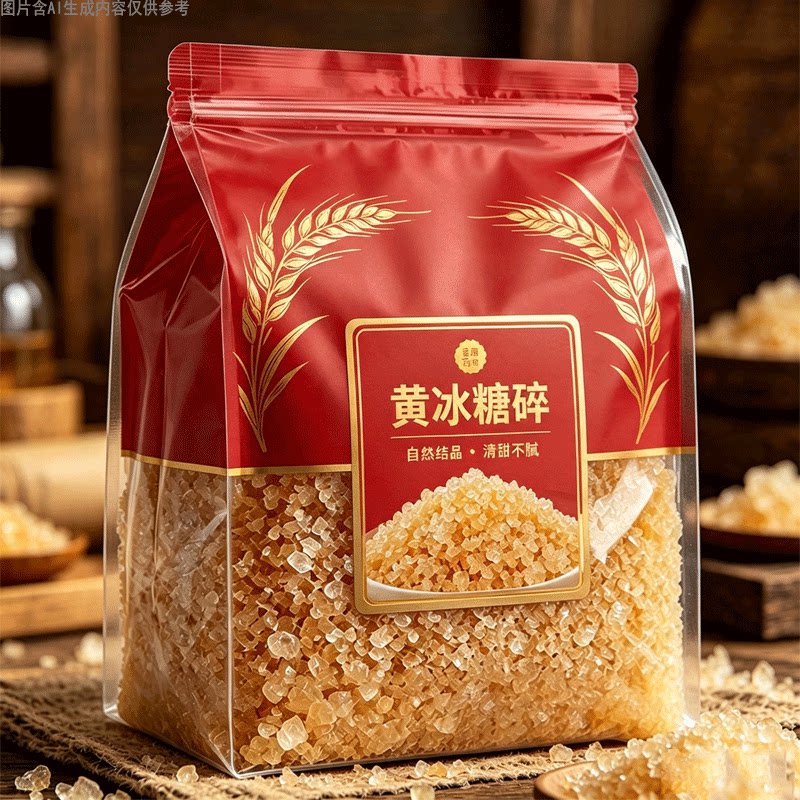 古法熬制多晶黄冰糖甘蔗老冰糖家用袋装茶饮温润入喉甜而不腻泡水