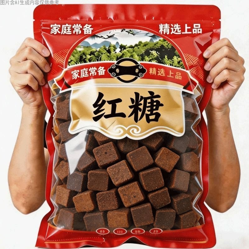 红糖块甘蔗原汁红糖手工红糖水冲泡红糖家用煲汤红糖方块精选上品